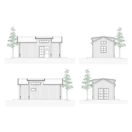 Malmö 9 attefallshus malmö fasadritning