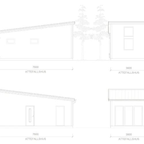 attefallshus norrtälje fasadritning