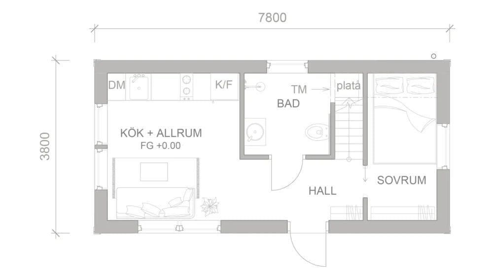 attefallshus västerås planritning