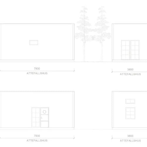 Halmstad 9 campingstugor halmstad fasadritning
