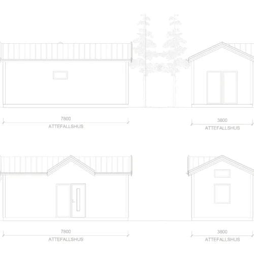 Öland 7 campingstugor öland fasadritning