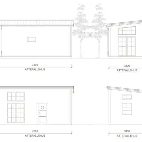 Österlen 7 campingstugor österlen fasadritning