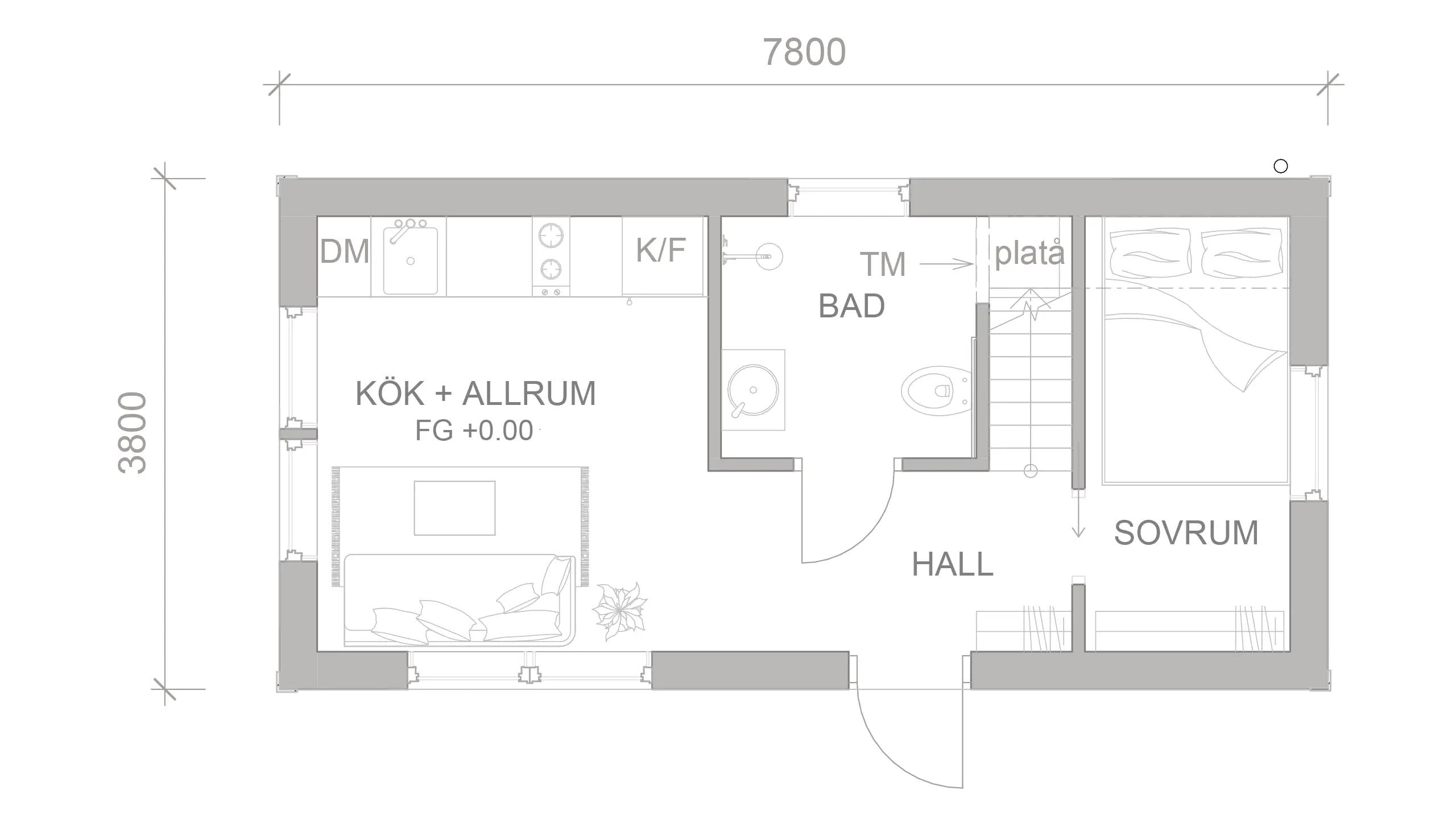Österlen 2 campingstugor österlen planritning