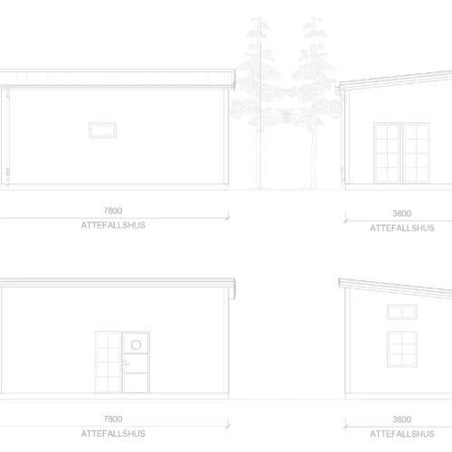 fjällstugor lapland fasadritning