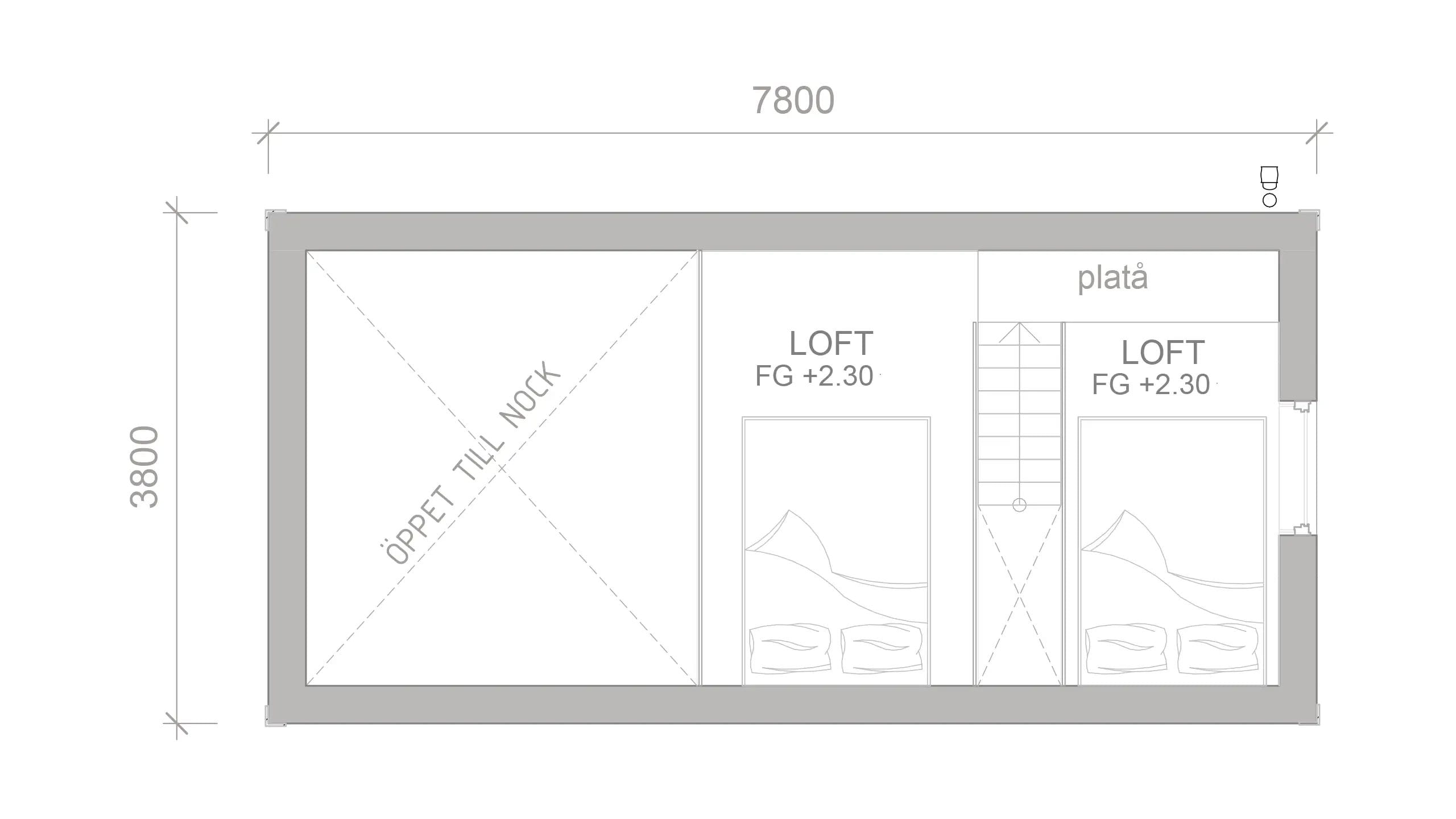 Lapland 3 fjällstugor lapland planritning loft