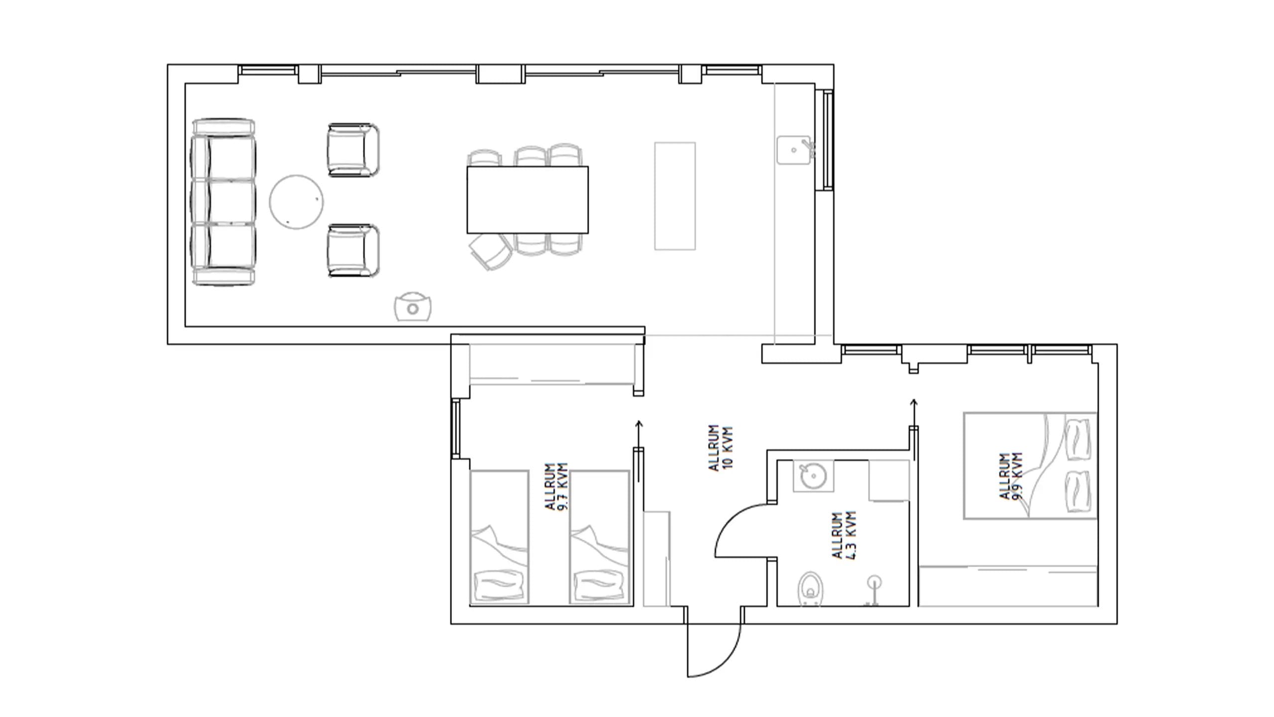 Halland 2 fritidshus halland planritning