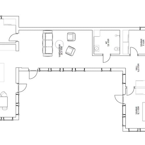 fritidshus hälsingland planritning