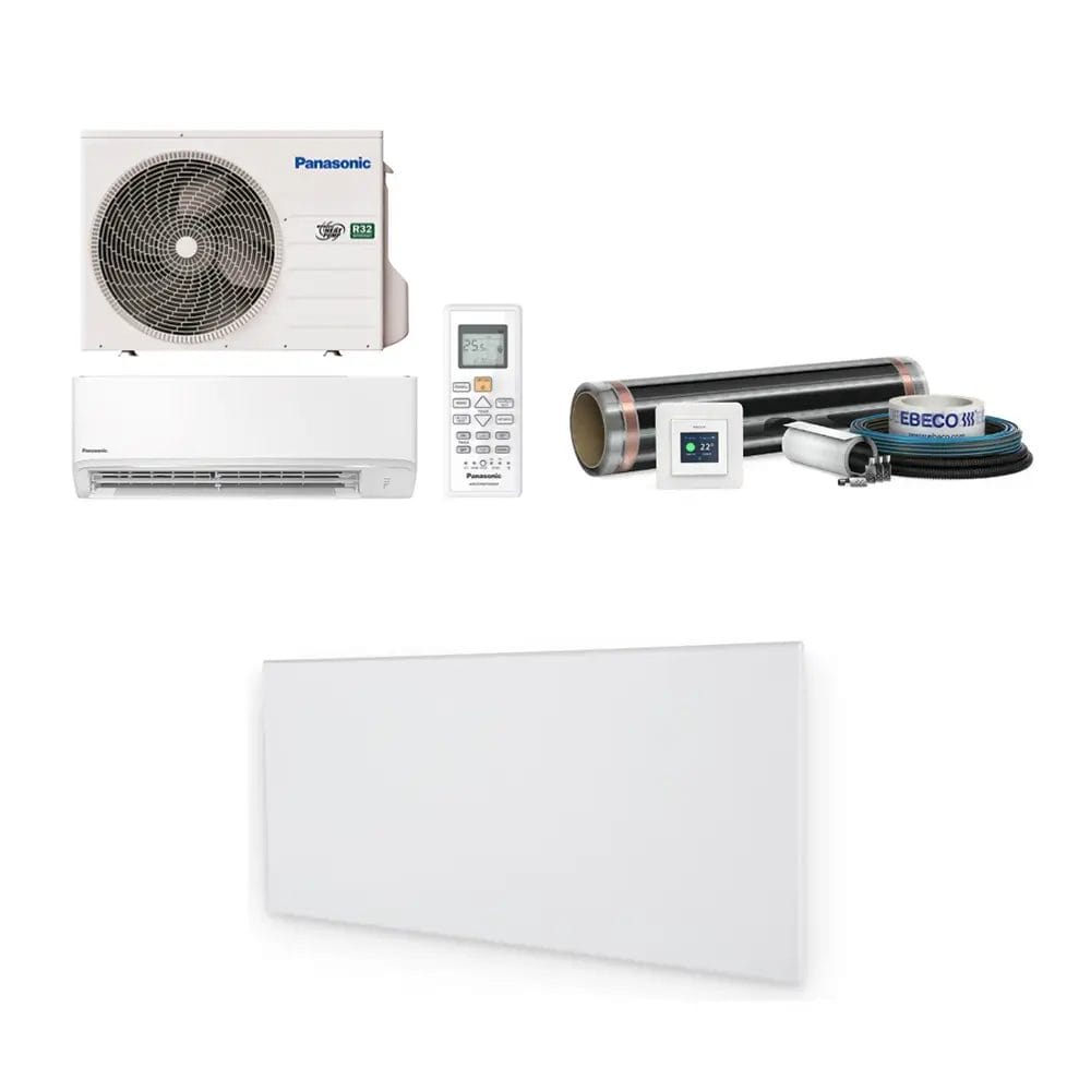 Luftvärmepump Komfortgolvvärme badrum El radiator