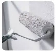 gipsad och målad innervägg